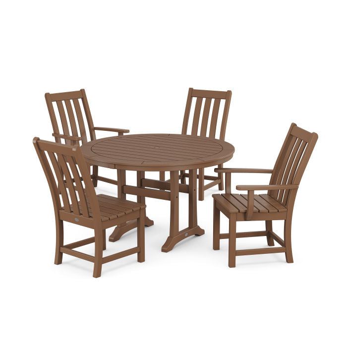 Polywood Vineyard 5-Piece Nautical Trestle Dining Set PWS346-1