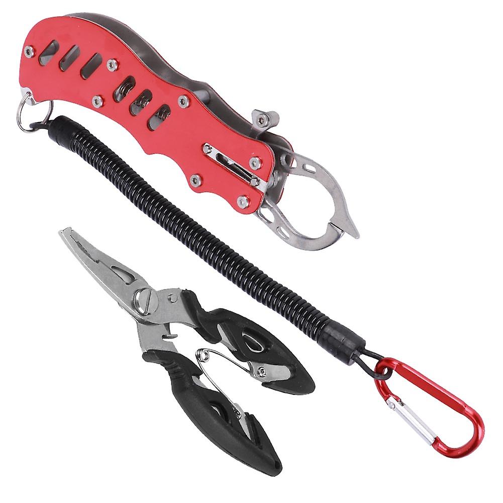 Fishing Plier Multipurpose Portable Fishing Pliers Fish Grips With Lanyard And Sheathred