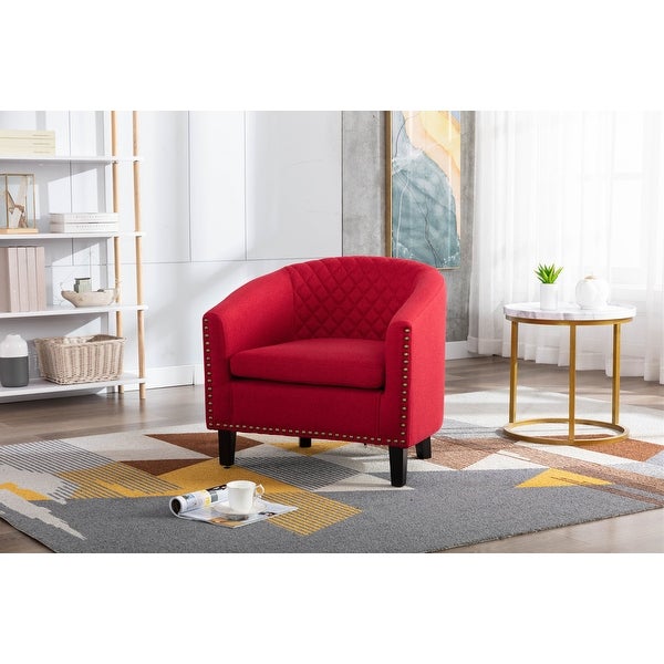 Barrel Accent Chair with Arms Club Chairs Side Chairs Upholstered Tub Chair for Living Room Bedroom