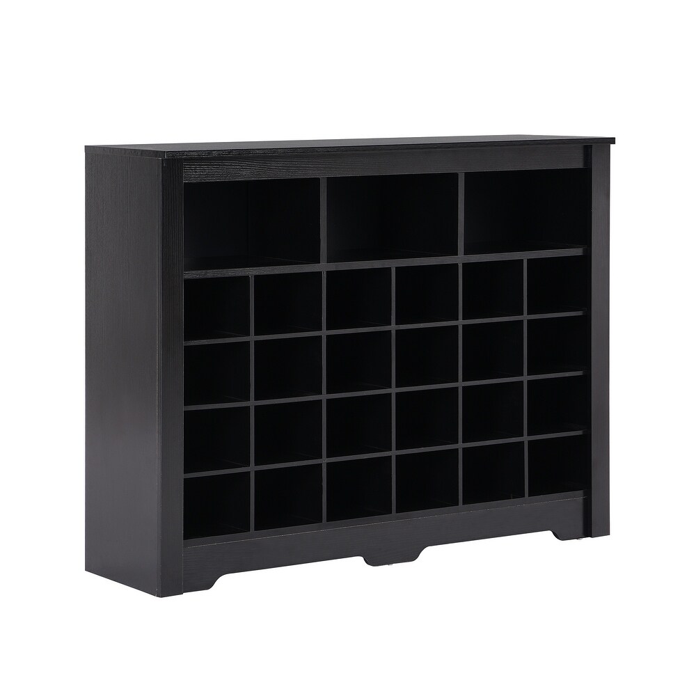 24 Shoe Cubby Cabinet with Curved Base