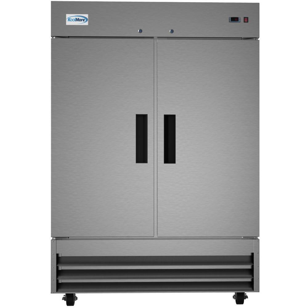 Koolmore 47 cu. ft. Commercial 2 Solid Door Reach In Refrigerator in Stainless Steel RIR-2D-SS