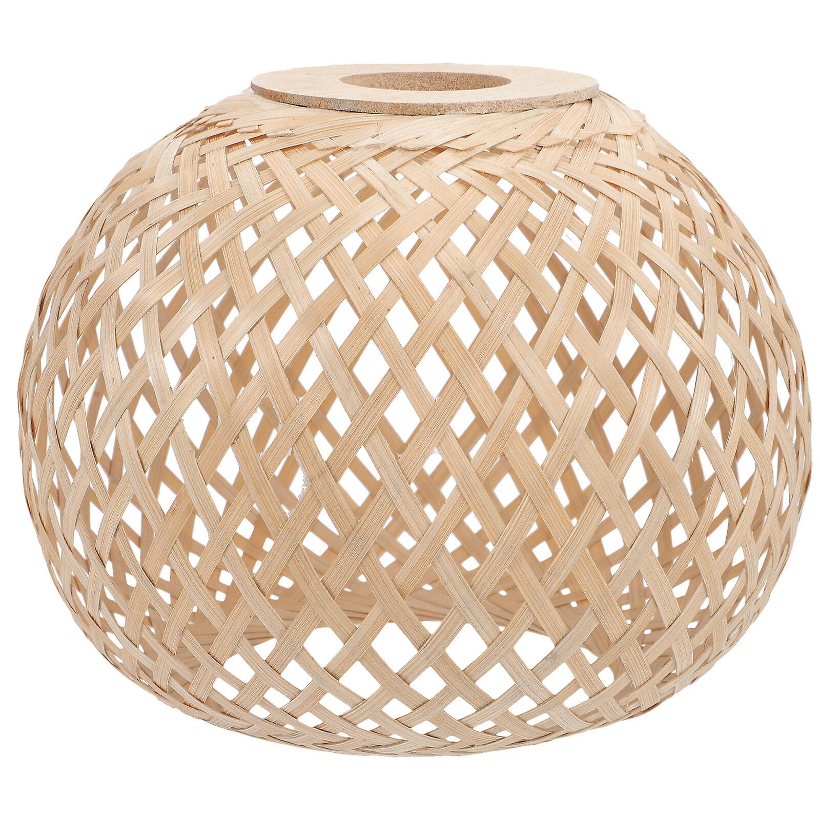 Woven Bamboo Lamp Shade Lamp Cover Rustic Style Woven Lamp Cover Pendant Light Lampshade