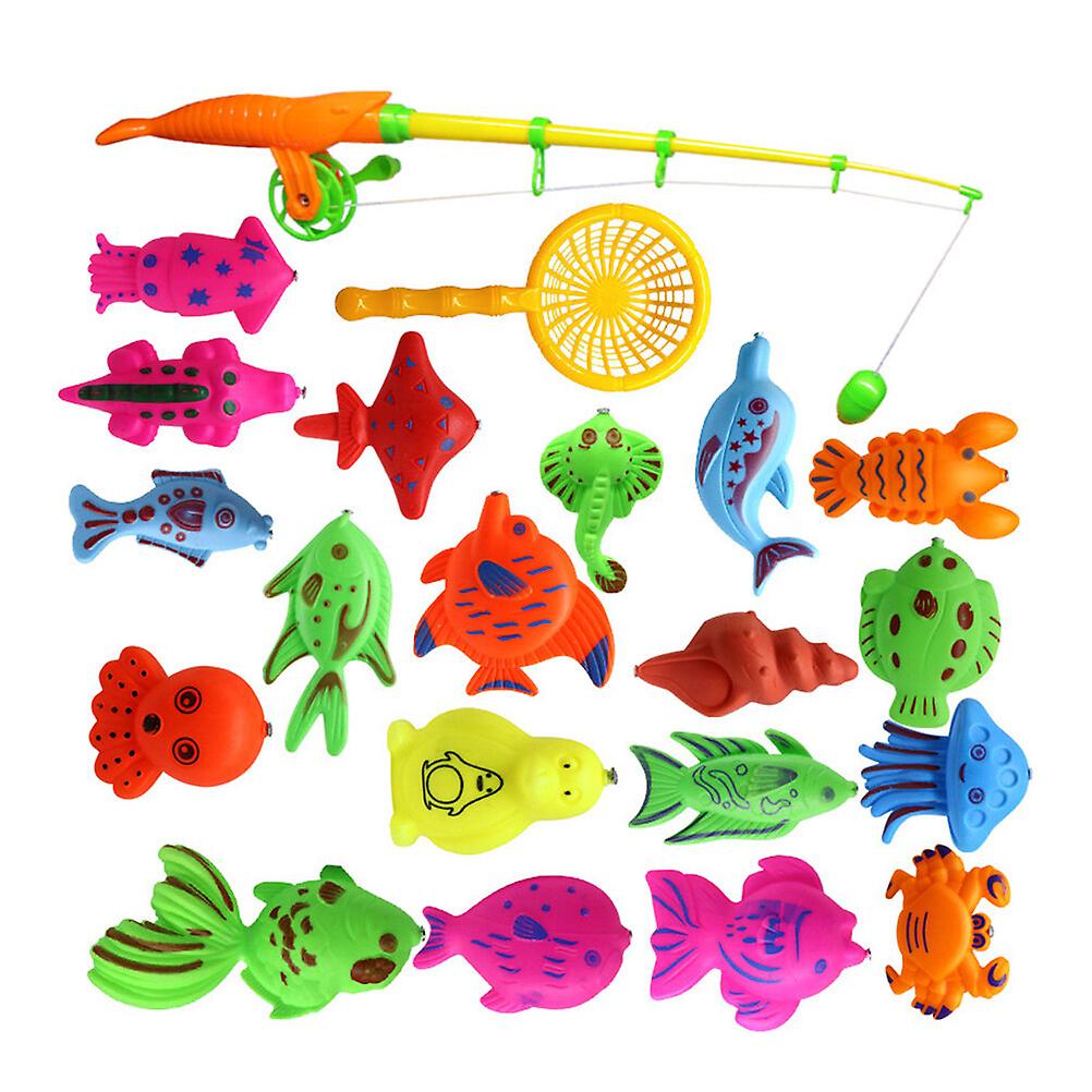 22pcs Water Toys For Toddlers Baby Magnetic Fishing Game Toys Outdoor Pool Toys