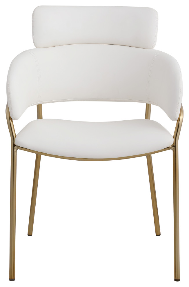 Yara Beige Velvet Dining Chair  Set of 2   Contemporary   Dining Chairs   by Meridian Furniture  Houzz