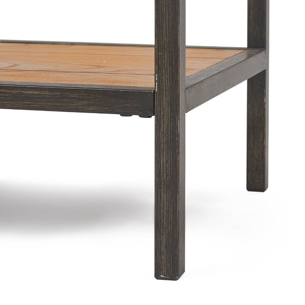 Nolan 2 Tier Console Table Brown Clickdecor