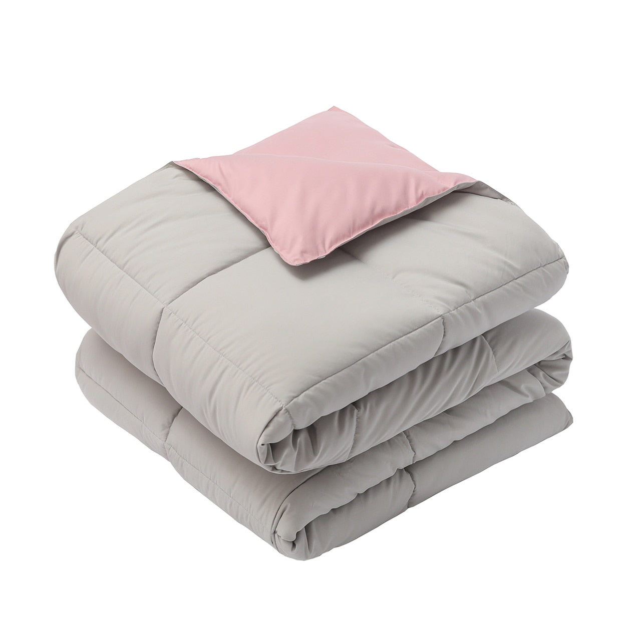 Ultra Soft Reversible Plush Down Alternative Blanket -Oversize Queen- Blush/Gray