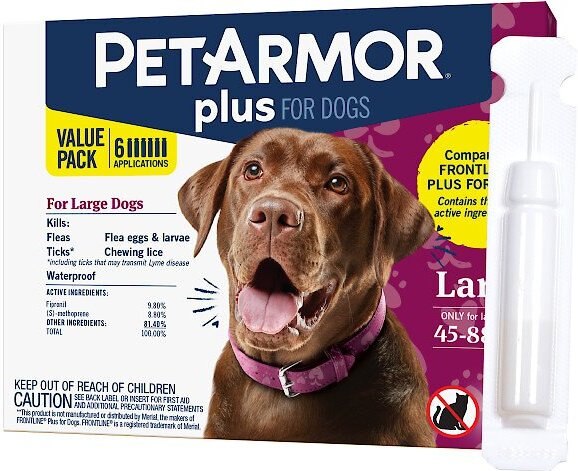 PetArmor Plus Flea and Tick Spot Treatment for Dogs， 45-88 lbs