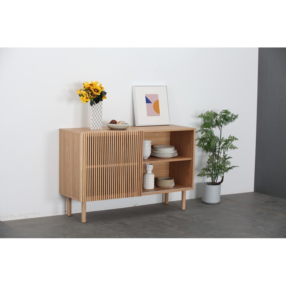 Modern Anti Topple Design 4 Door Sideboard Storage Cabinet