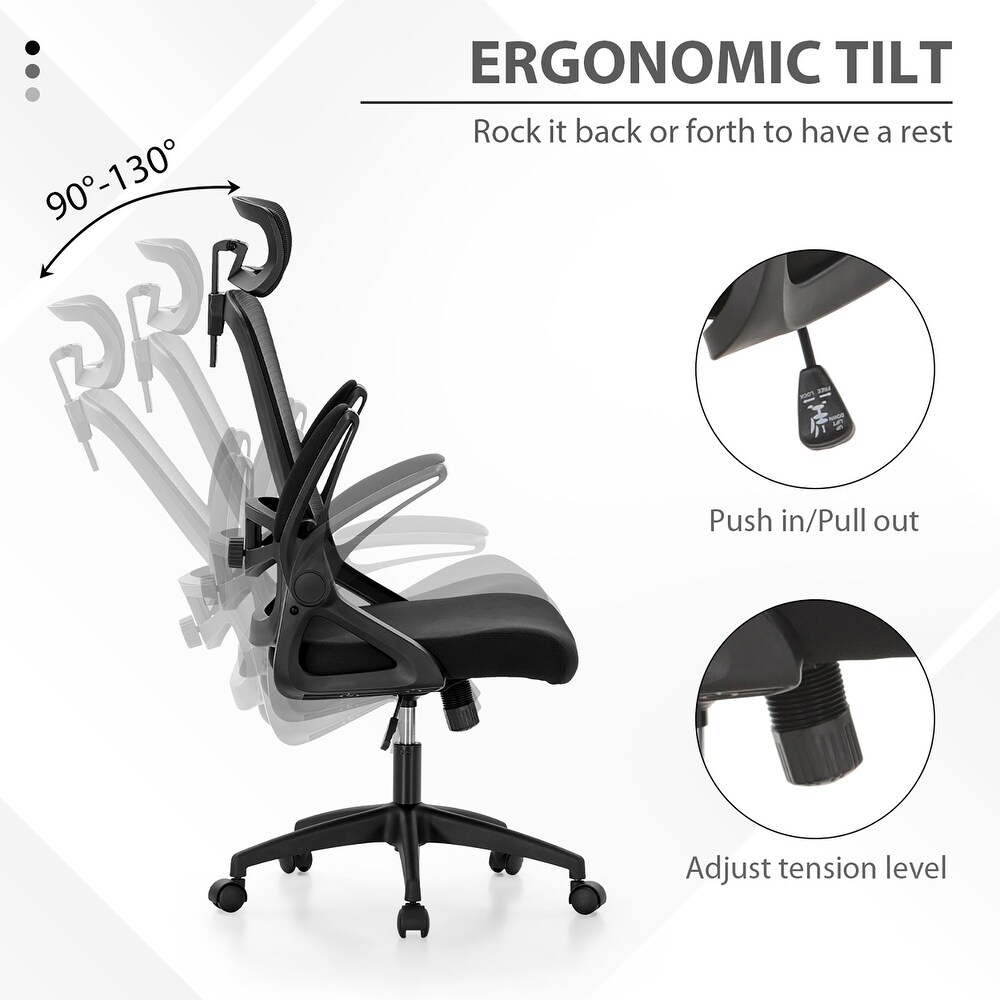 Ergonomic Mesh Office Desk Chair with High Back  360° Swivel Executive Computer Chair