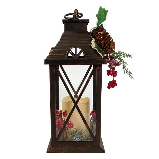 Kurt Adler Kurt Adler 13 75 inch Battery operated Deco Lantern With Candle