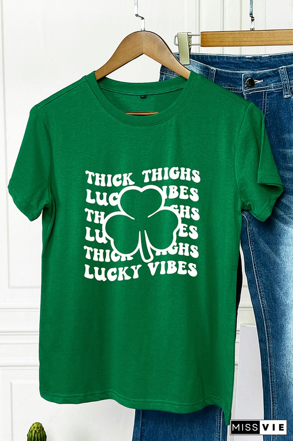 St Patrick's Day Shirt,Shamrock Graphic Tee Wholesale