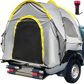 VEVOR Truck Bed Tent 6.4 ft. to 6.7 ft. Full Size Pickup Camper Tent with 2 Mesh Windows for 2-Person Hiking Fishing Grey CZZPHS6.4-6.70001V0