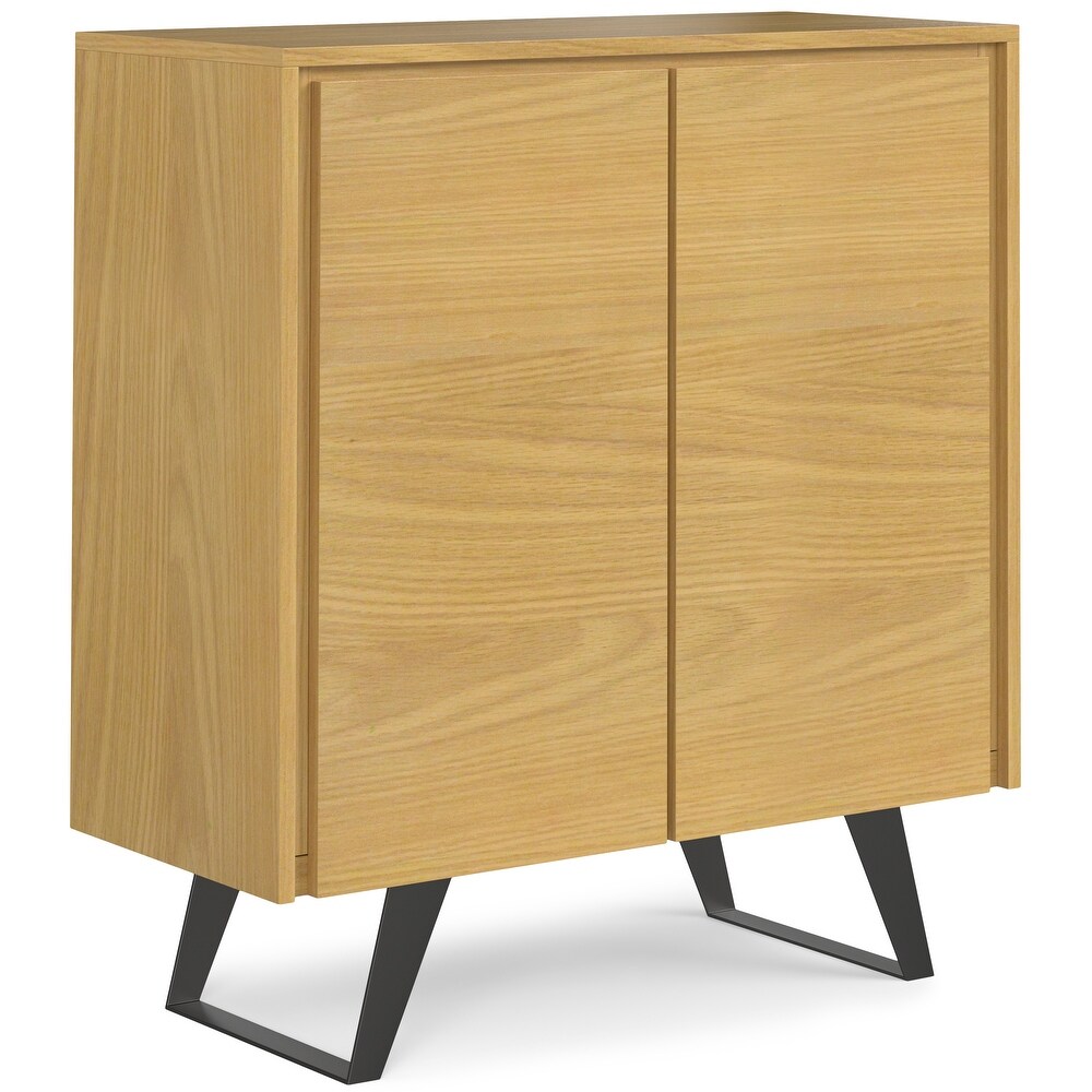 WYNDENHALL Mitchell SOLID WOOD and Metal 39 inch Wide Modern Industrial Medium Storage Cabinet   39\