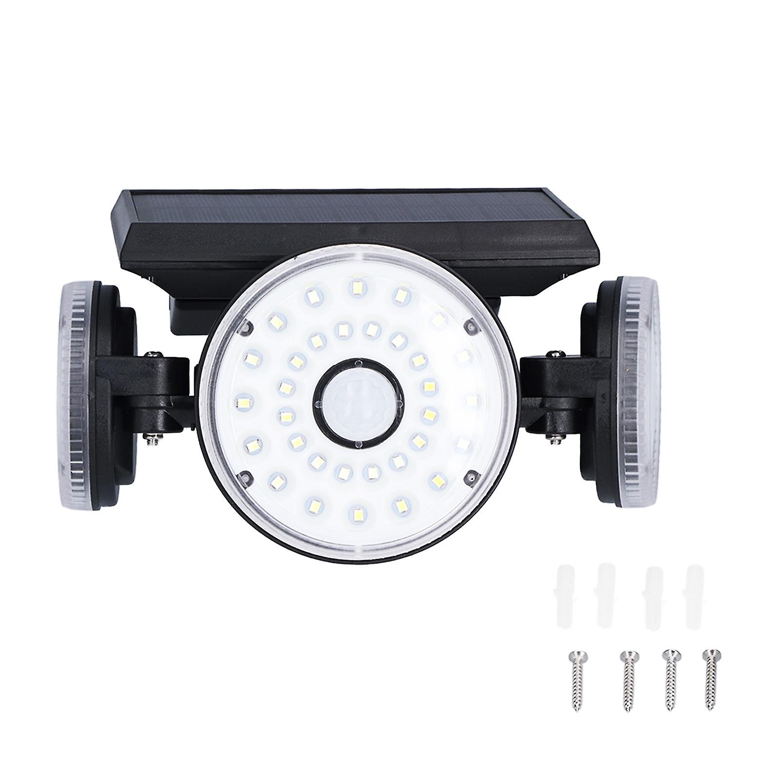 Outdoor Solar Lights Motion Sensor 3 Heads Adjustable 70led Ip65 Waterproof Flood Lamp For Courtyard Garden Road