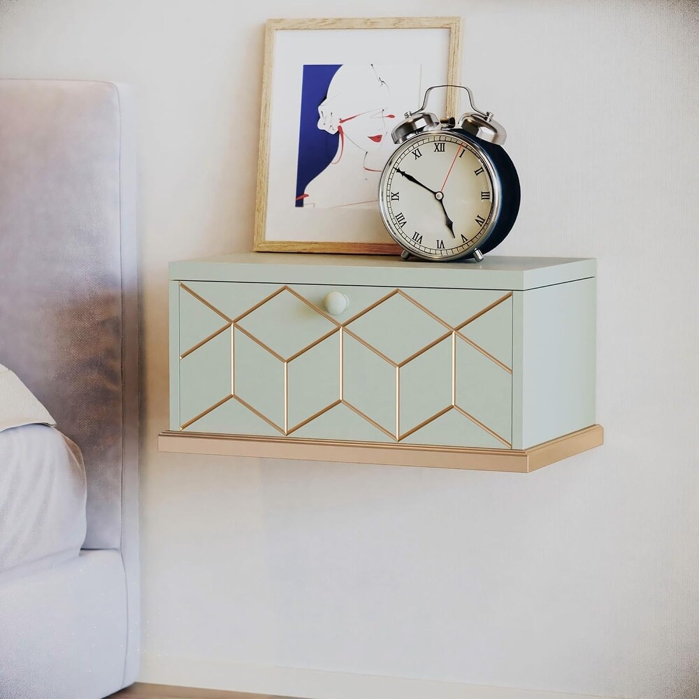 Floating Nightstand  Wall Mounted with Removable 15.4\