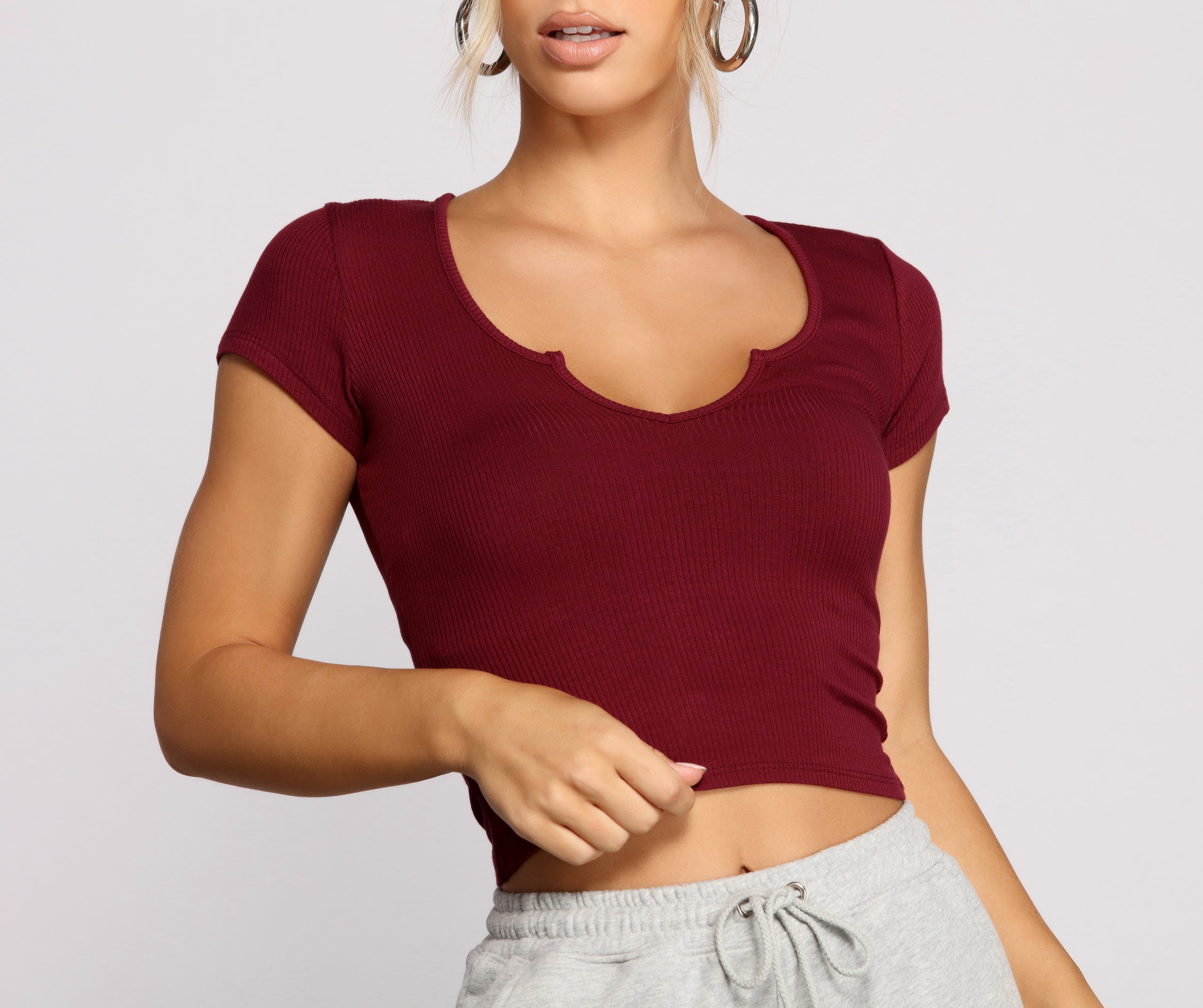 Feeling Basic Ribbed Knit Top