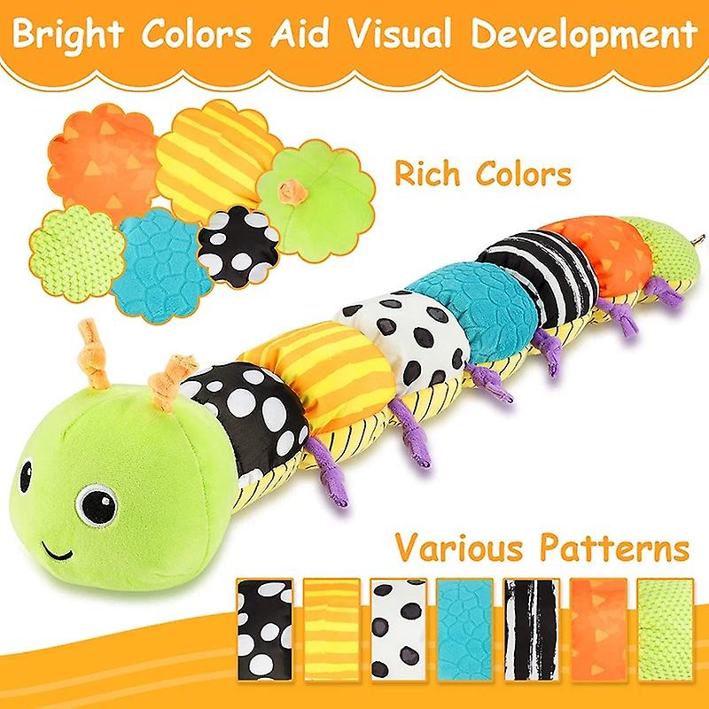 Baby Rattle Musical Caterpillar Baby Plush Toys Sensory Toys Newborn Toddler Gift