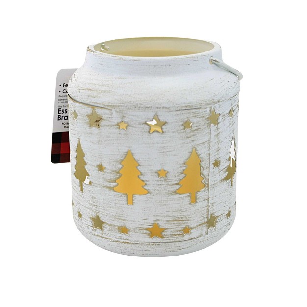 Christmas Metal Winter Lantern Gold Crest Distributing Flameless Candles