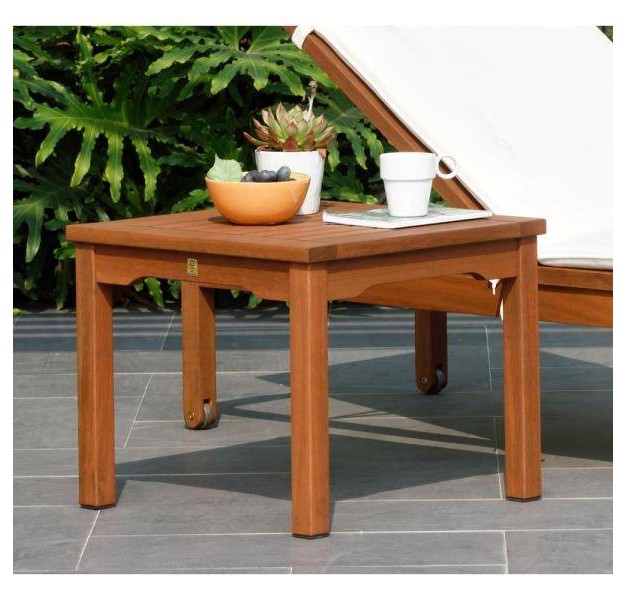 Kingsbury Outdoor Eucalyptus Wood Side Table International Home Miami