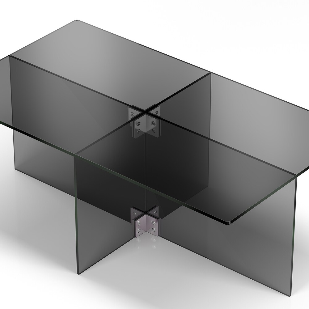 Silver Orchid Carlisle Glass Coffee Table