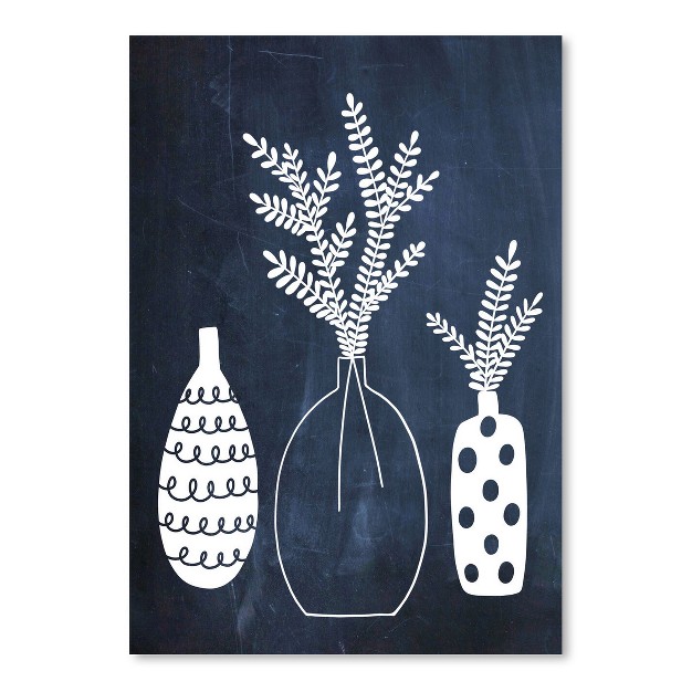 Americanflat Farmhouse Minimalist Botanical Navy By Lisa Nohren Poster