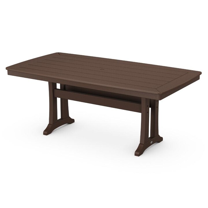 POLYWOOD Nautical Trestle 38 X 72-Inch Dining Table in Mahogany