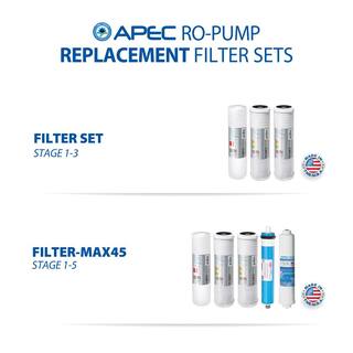 APEC Water Systems Ultimate Electric Pumped Undersink Reverse Osmosis Water Filtration System 50 GPD for Low Pressure Home 0-30 psi 120V US RO-PUMP