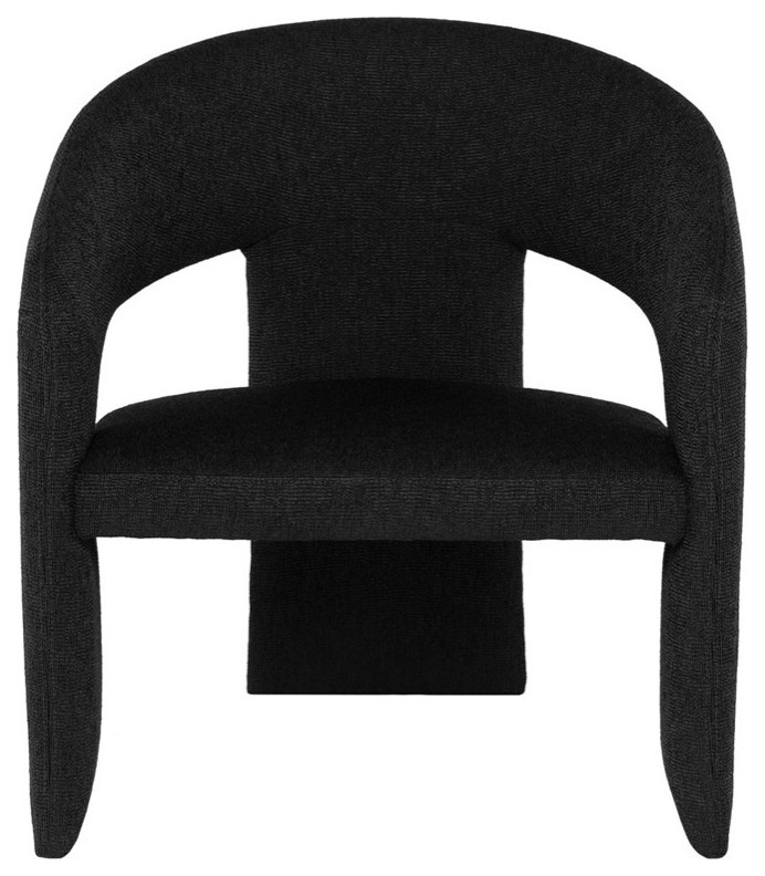 Alexandra Occasional Chair Activated Charcoal Boucle   Transitional   Armchairs And Accent Chairs   by Peachtree Fine Furniture  Houzz