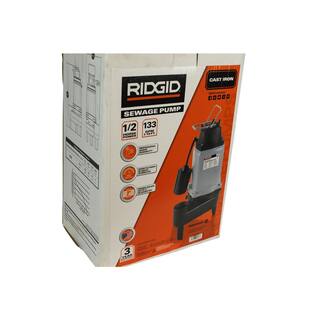 RIDGID 12 HP 120-Volt Sewage Ejector Pump RWCS50T