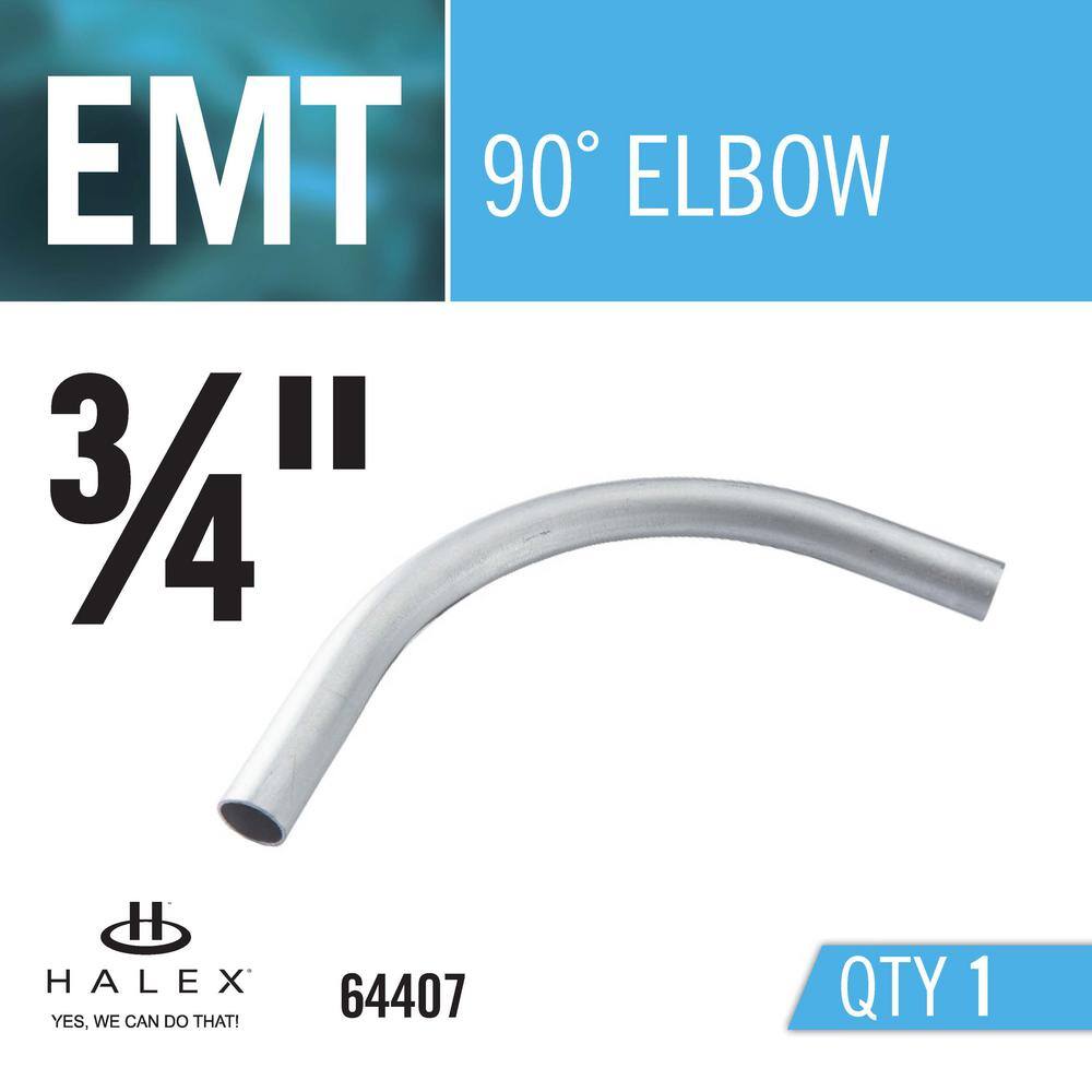 Halex 34 in. 90-Degree Electric Metallic Tube (EMT) Elbow 64407