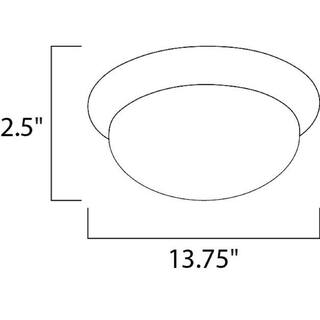 Maxim Lighting Profile EE LED 1-Light Satin Nickel Flush Mount 87595WTSN