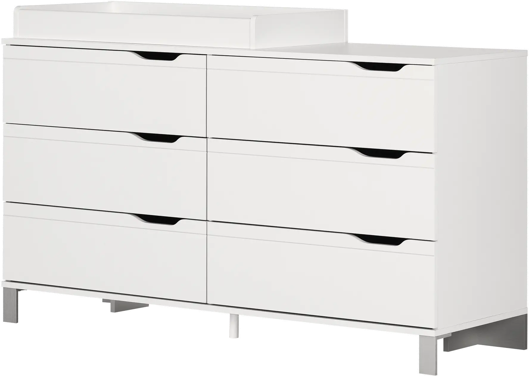 Contemporary White 6-Drawer Changing Table - South Shore