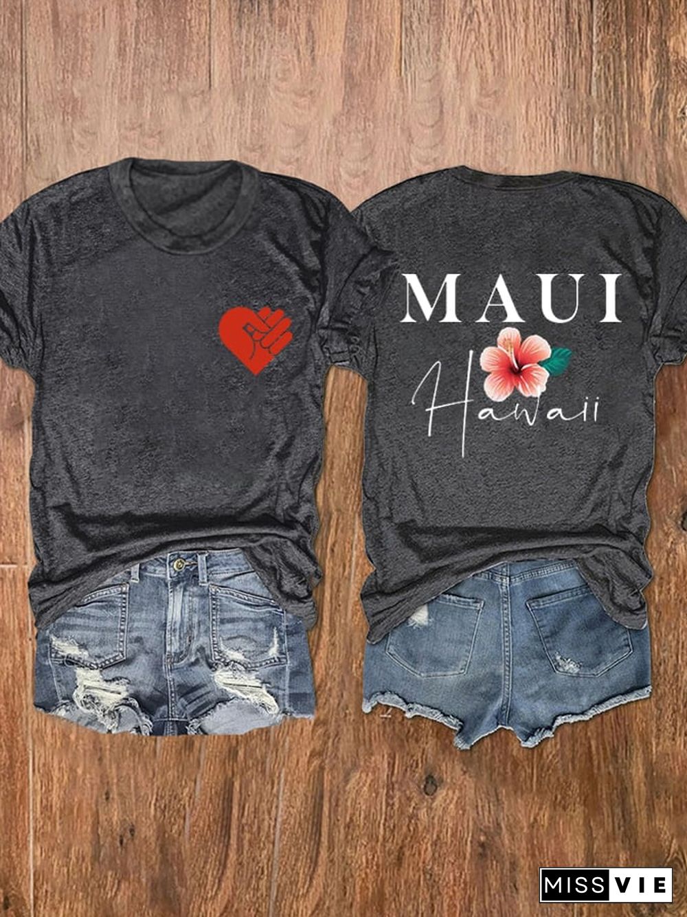 Women's Lahaina Strong Support Hawaii MAUI Tee