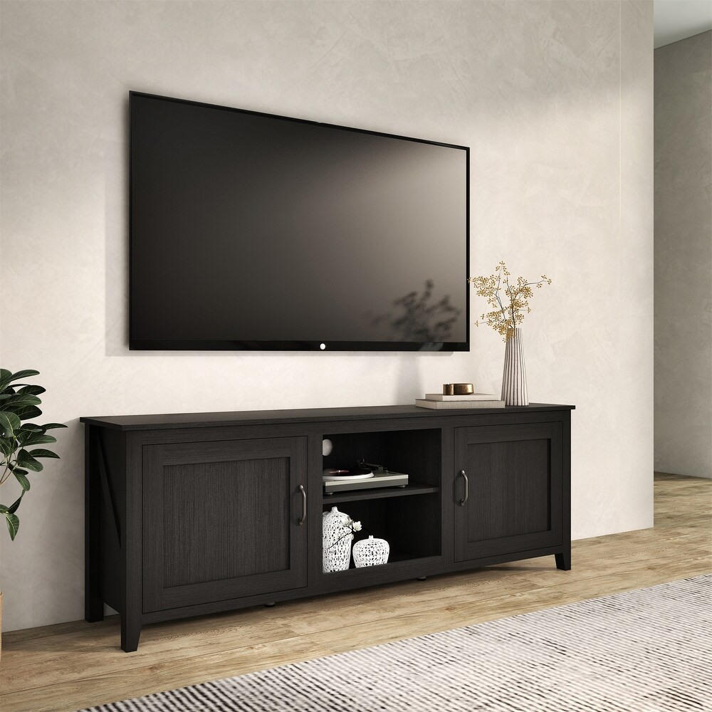 2 Doors Storage Media Console TV Stand up to 60 inches