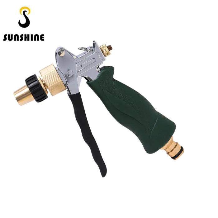 Metal High Pressure Squirt Gun Hand Brass Head Hose Nozzle Water Car Washing Gun Sprayer