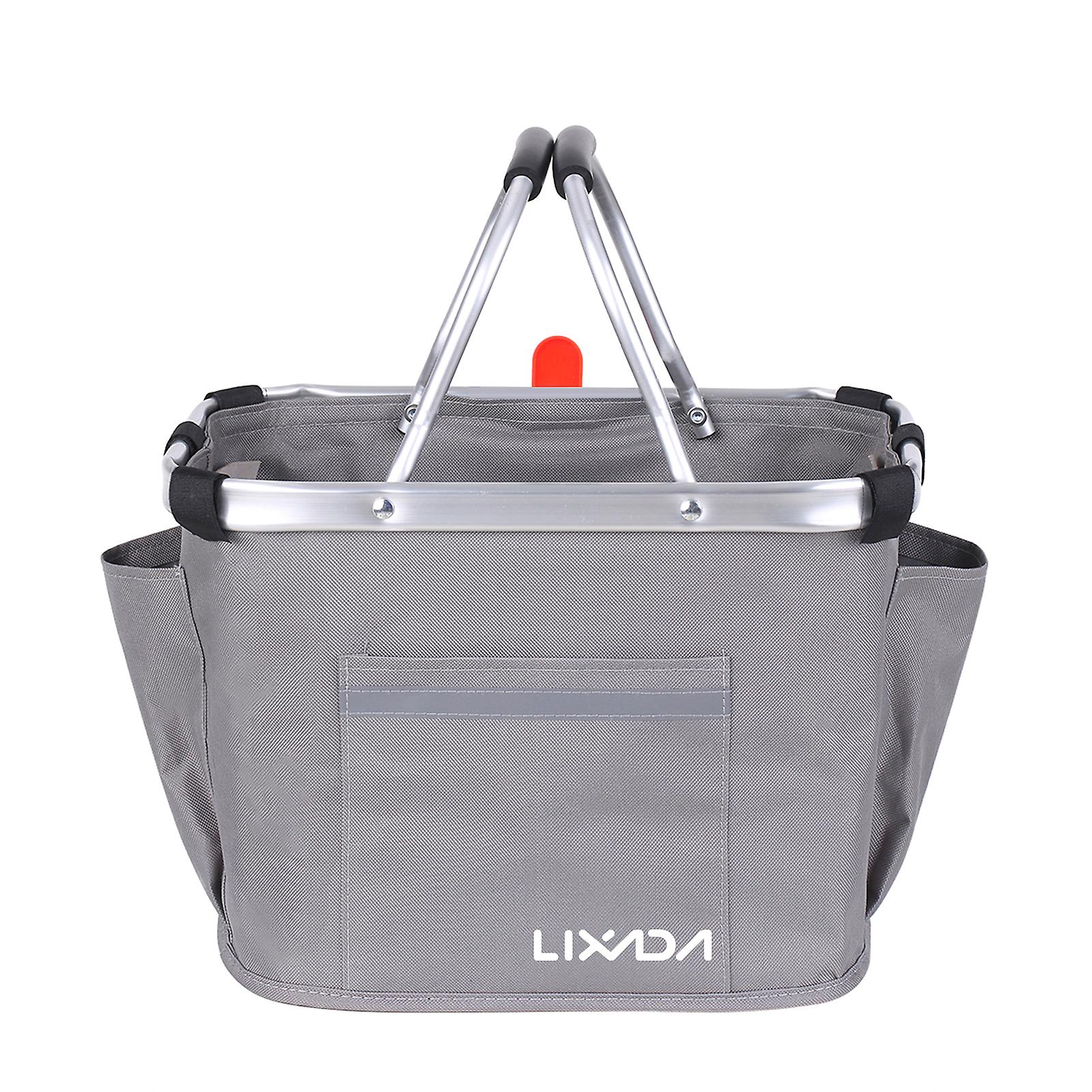 Lixada Collapsible Bike Basket Bicycle Handlebar Front Basket Pet Carrier Bag For Shopping Commuting