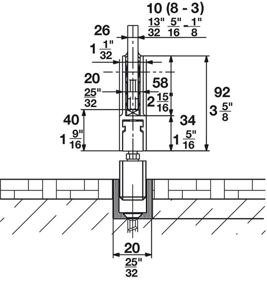 Hafele 941.20.011 Sliding door fitting  Hawa Junio...