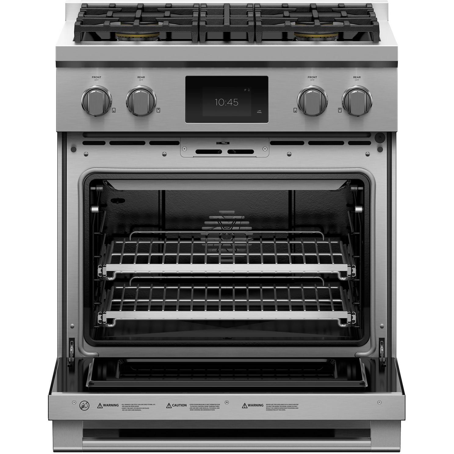 Fisher & Paykel 30-inch Freestanding Dual-Fuel Range with 4 Burners RDV3-304-L