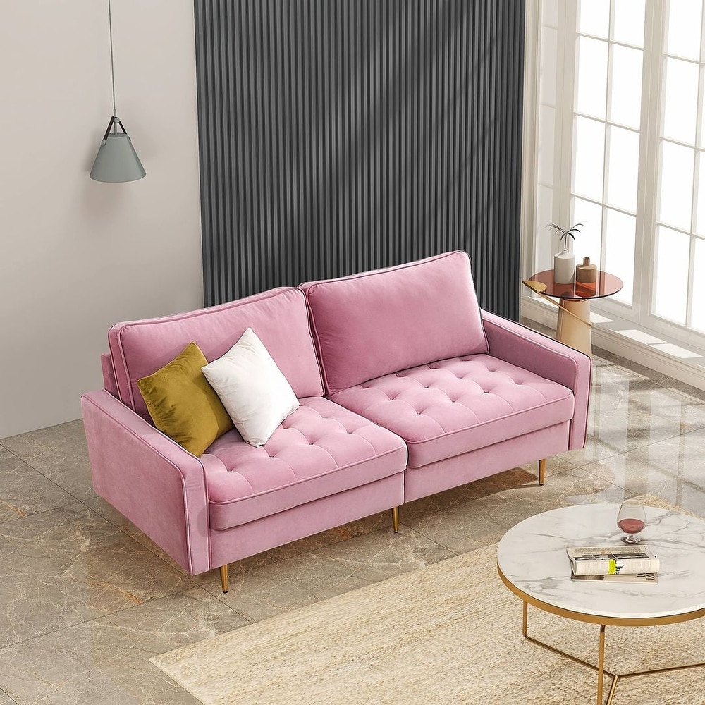 Modern velvet upholstered 3 seater sofa   31.50\