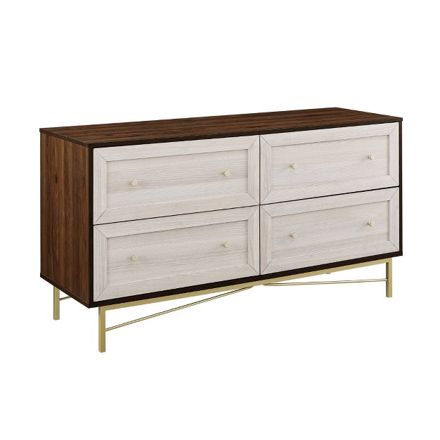 Jones Horizontal Modern 4 Drawer Dresser Saracina Home