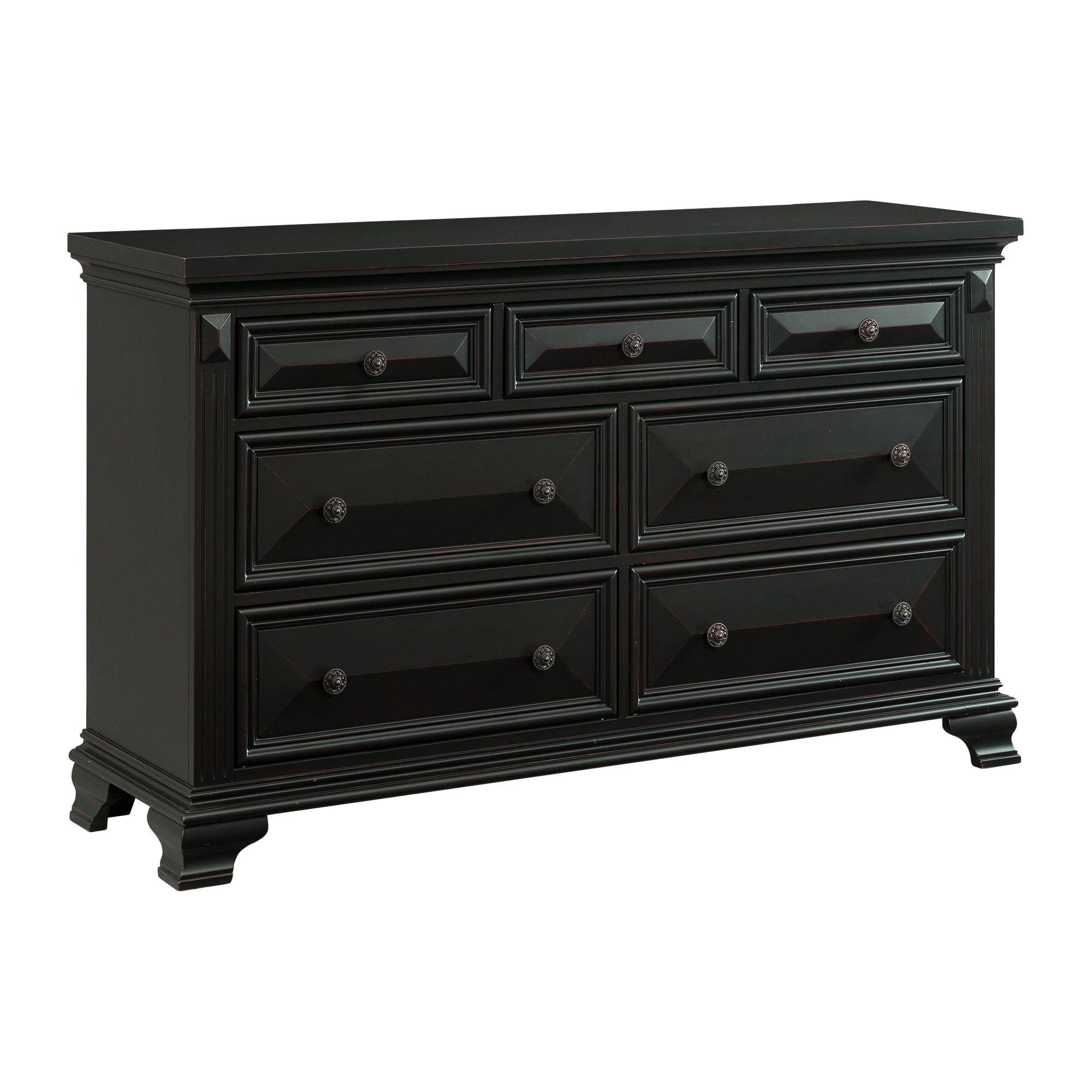 Picket House Furnishings Trent 7-Drawer Dresser in Antique Black