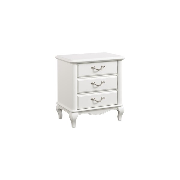 Martin Svensson Home Kelly 3 Drawer Nightstand， White - - 29806958