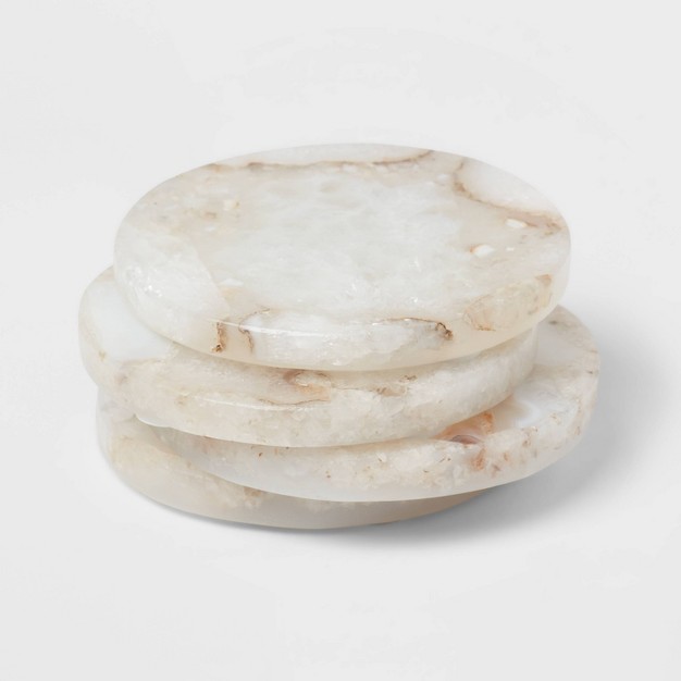 4pk Stone Salt Agate Coasters