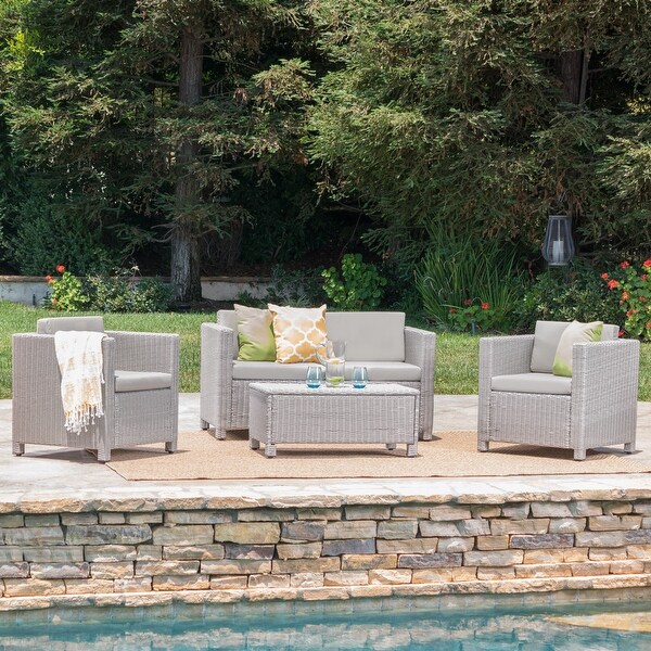 Puerta Outdoor 4piece Sofa Set by Christopher Knight Home