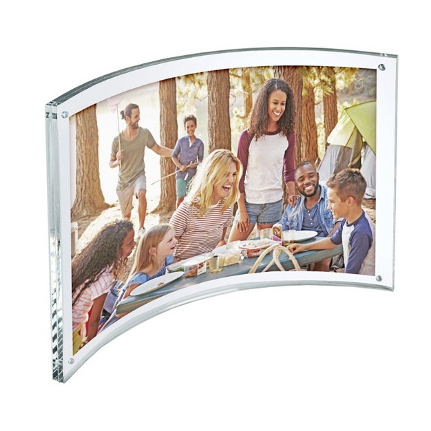 Azar Displays Curved Magnetic Acrylic Photo Frame 11 quot w X 8 5 quot h