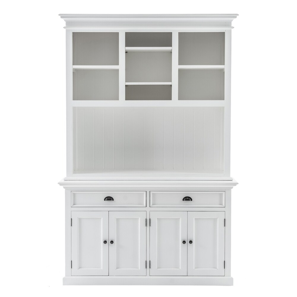 Classic White Buffet Hutch Unit with 2 Adjustable Shelves   57.09\