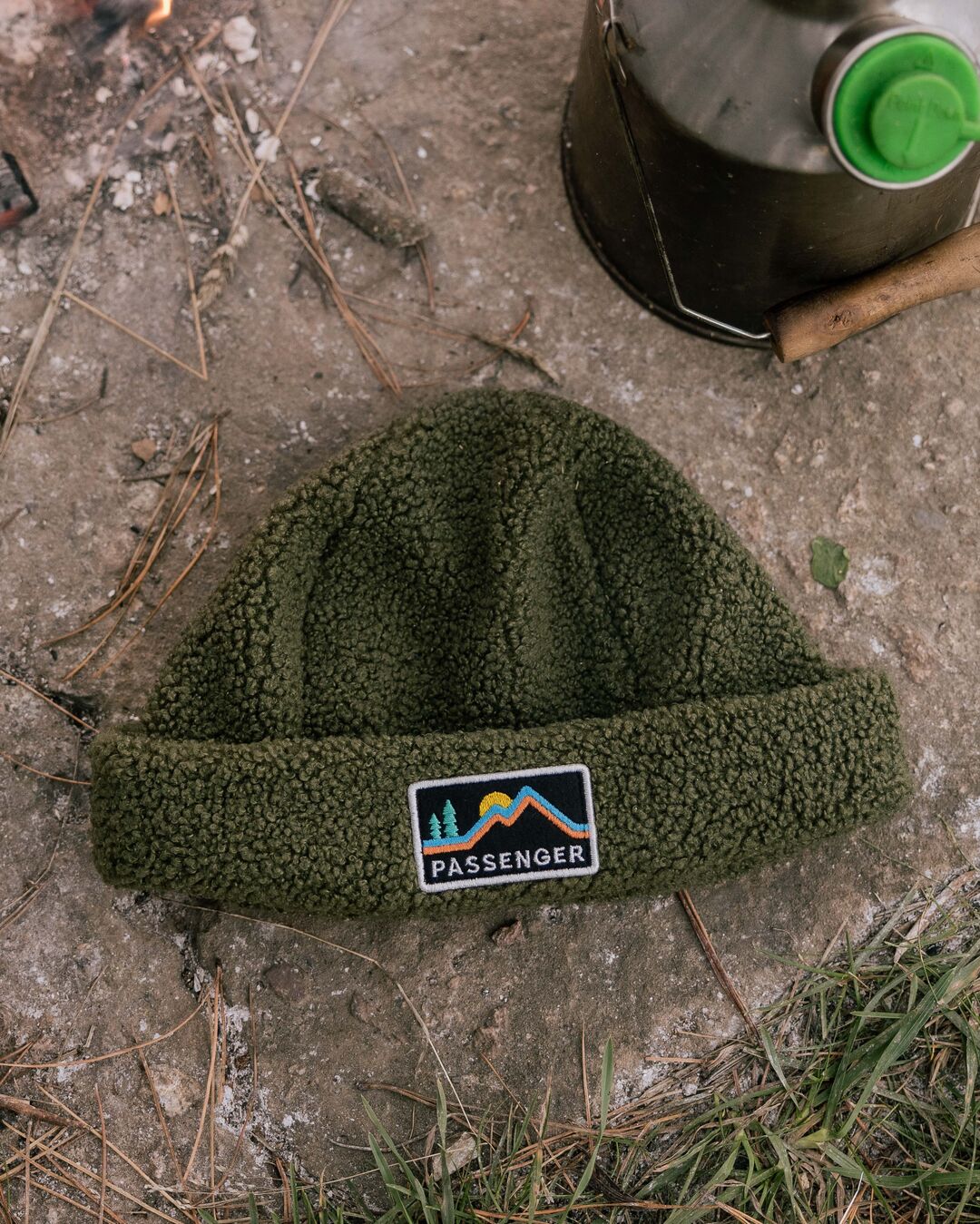 Peak Recycled Sherpa Beanie - Khaki