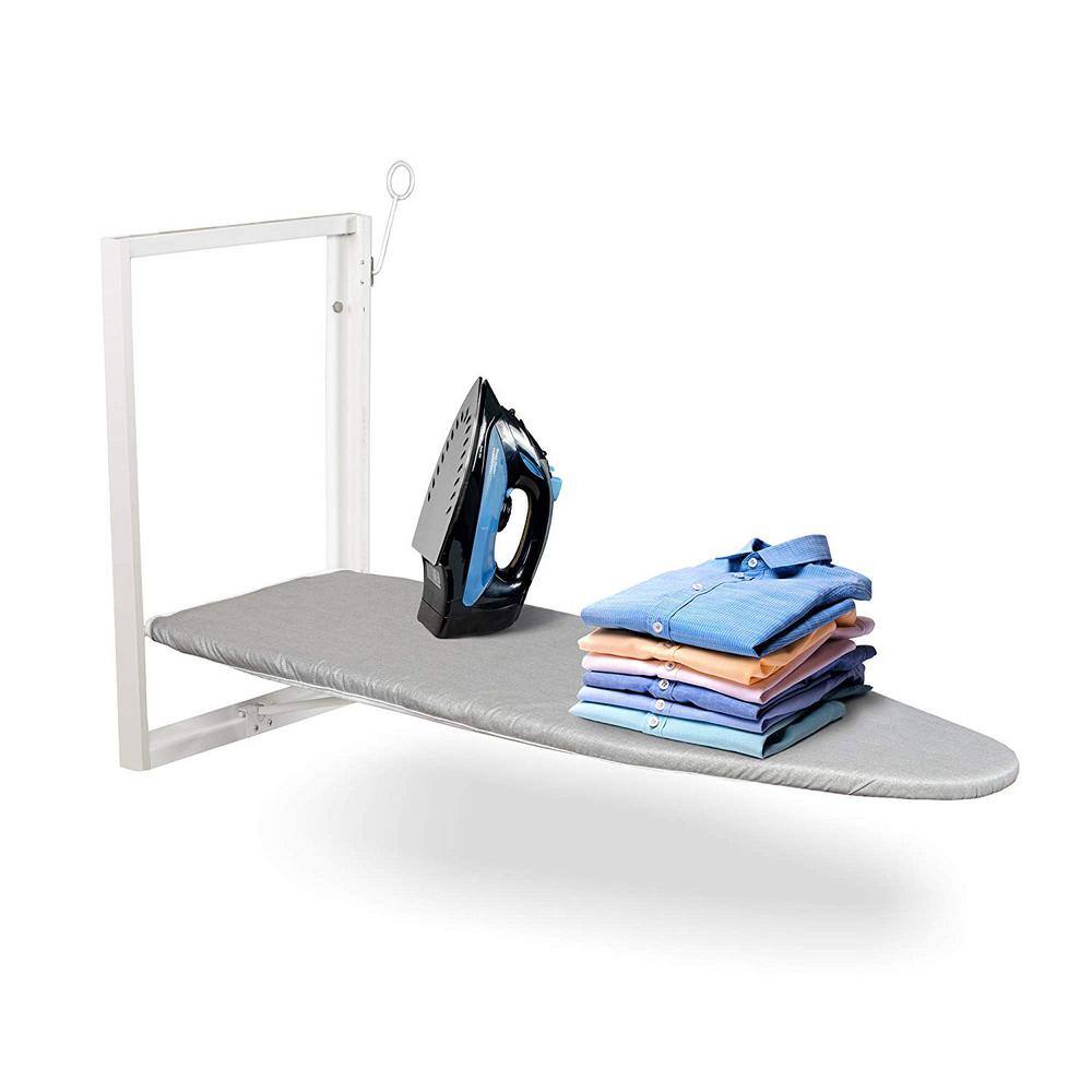 Ivation Ironing Board Wall Mount Iron Board Holder and Ironing Board Cover IVAWMIB