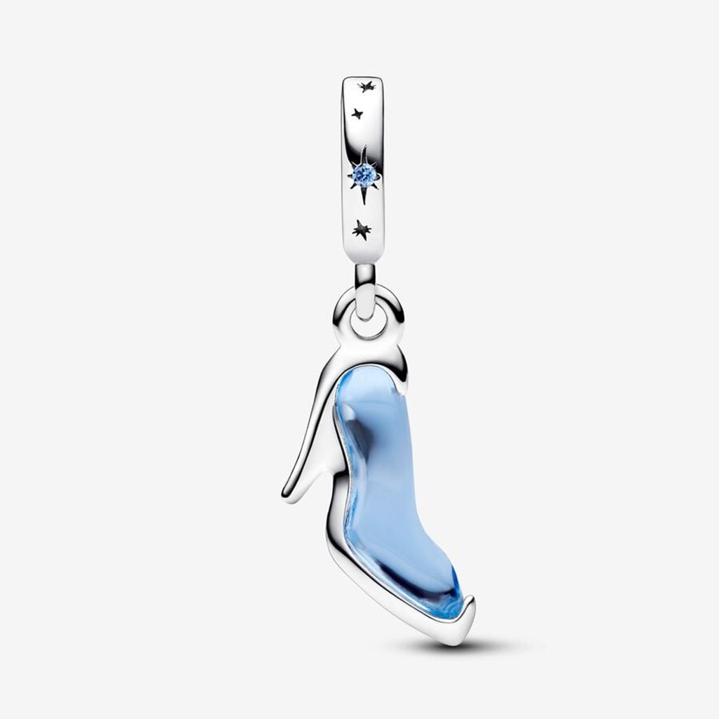 PANDORA  Disney Cinderella's Glass Slipper Dangle Charm - Sterling Silver