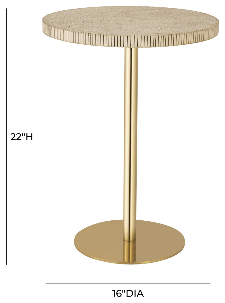 Fiona Gold Stone Side Table   Contemporary   Side Tables And End Tables   by TOV Furniture  Houzz